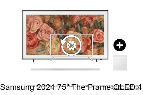 Factory reset Samsung 2024 75" The Frame QLED 4K HDR Smart TV and S801D Ultra Slim Soundbar with Subwoofer