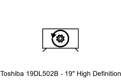 Factory reset Toshiba 19DL502B - 19" High Definition LED TV with built-in DVD player