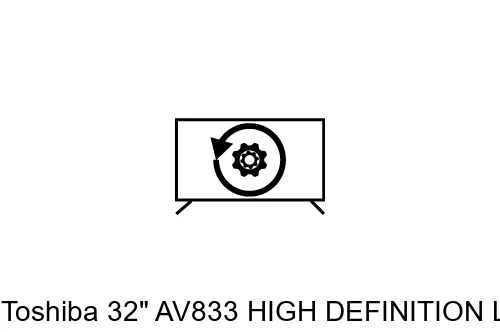 Restauration d'usine Toshiba 32" AV833 HIGH DEFINITION LCD TV