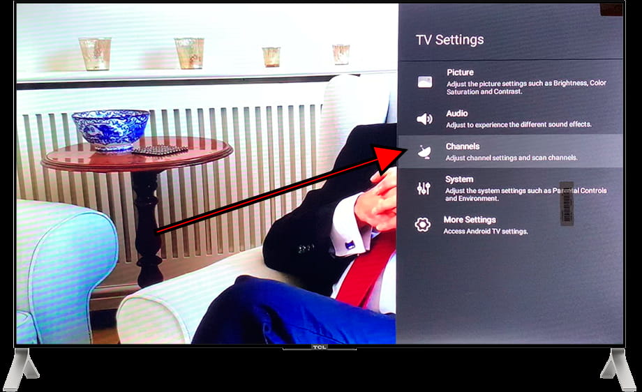 Channels settings Android TV