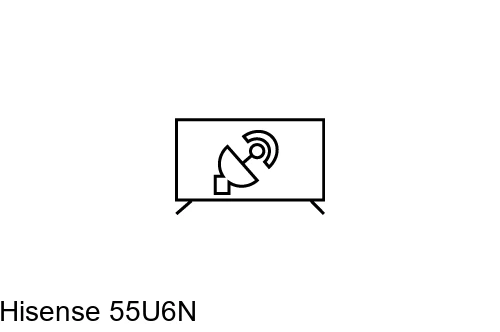 Search for channels on Hisense 55U6N