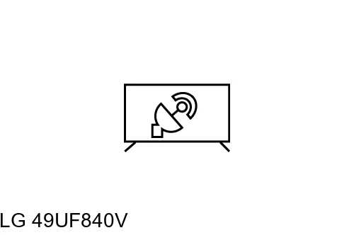 Search for channels on LG 49UF840V