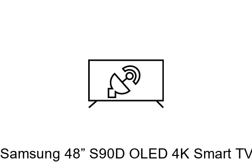 Buscar canales en Samsung 48” S90D OLED 4K Smart TV (2024) and Galaxy Buds3 Pro (White)