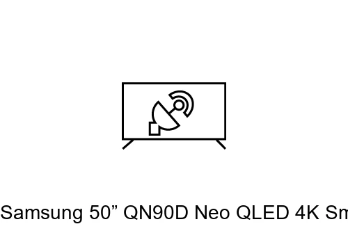 Buscar canales en Samsung 50” QN90D Neo QLED 4K Smart TV (2024) and Galaxy Buds3 Pro (White)