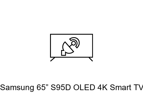 Search for channels on Samsung 65” S95D OLED 4K Smart TV (2024) and B750D B-Series Soundbar with Subwoofer