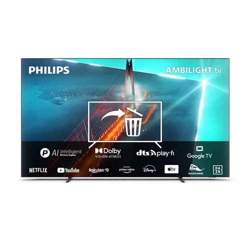 Uninstall apps on Philips OLED 48OLED708 4K Ambilight TV