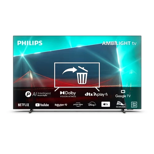 Uninstall applications on Philips OLED 48OLED718 4K Ambilight TV