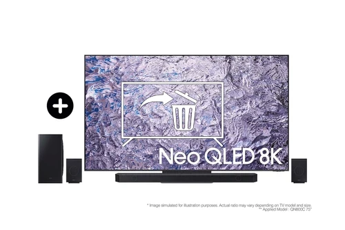 Uninstall apps on Samsung 2023 75” QN800C Neo QLED 8K HDR Smart TV with 2023 Q930C Cinematic Soundbar