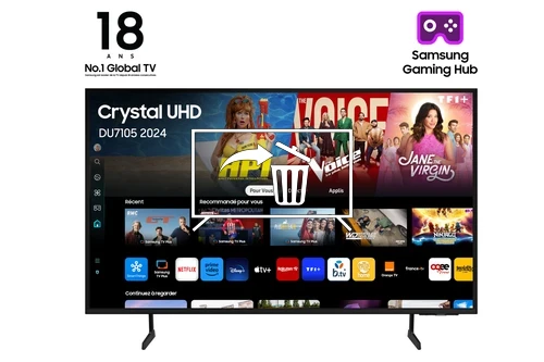 Uninstall apps on Samsung TU85DU7105K
