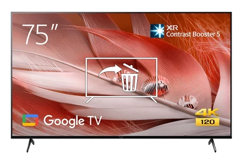 Uninstall apps on Sony XR75X90J