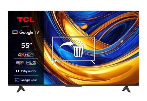 Desinstalar aplicaciones a TCL 55P655 4K LED Google TV