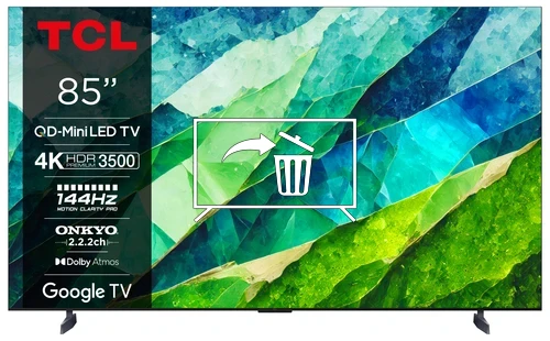 Desinstalar aplicaciones a TCL 85C855 4K QD-Mini LED Google TV