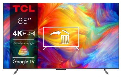 Desinstalar aplicaciones a TCL 85P735 4K LED Google TV