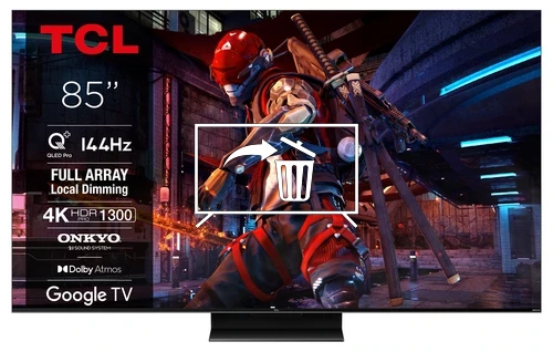 Uninstall apps on TCL 85QLED870