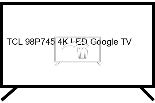 Desinstalar aplicaciones en TCL 98P745 4K LED Google TV