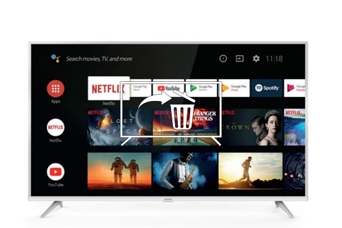 Uninstall apps on Thomson 43UE6400W