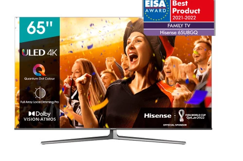 Hisense 65U8GQ TV 163.8 cm (64.5") 4K Ultra HD Smart TV Wi-Fi Grey 1000 cd/m²