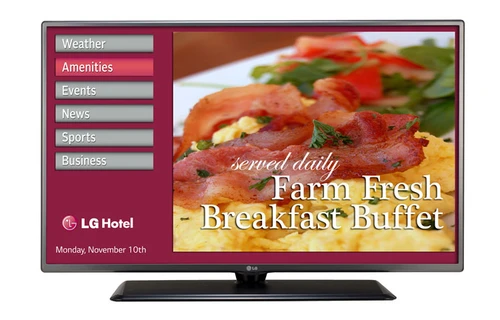 LG 65LY570H TV Hospitality 165,1 cm (65") Full HD 280 cd/m² Métallique, Titane 0