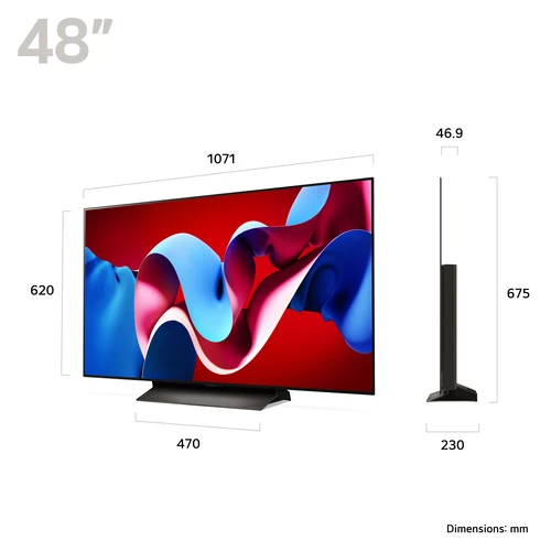 LG OLED48C44LA.AEK TV 121.9 cm (48") 4K Ultra HD Smart TV Wi-Fi Brown 1