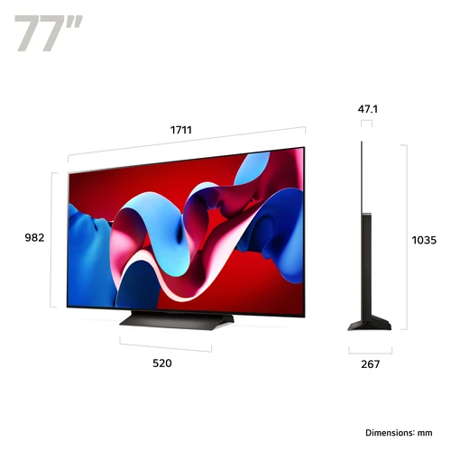 LG OLED77C44LA.AEK TV 195.6 cm (77") 4K Ultra HD Smart TV Wi-Fi Brown 1