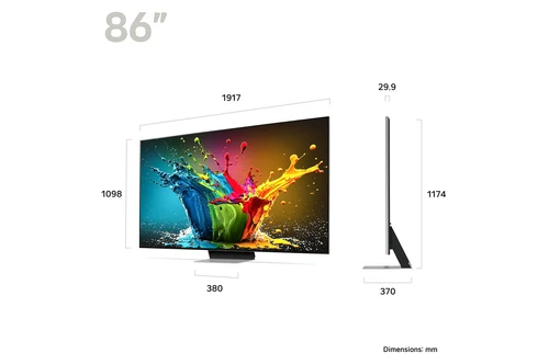 LG QNED MiniLED QNED99 2024 2.18 m (86") 8K Ultra HD Smart TV Wi-Fi Silver 1
