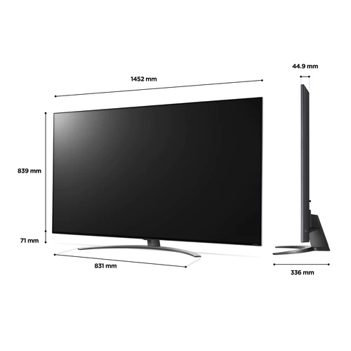LG 65QNED866QA.AEK TV 165,1 cm (65") 4K Ultra HD Smart TV Wifi Métallique 3