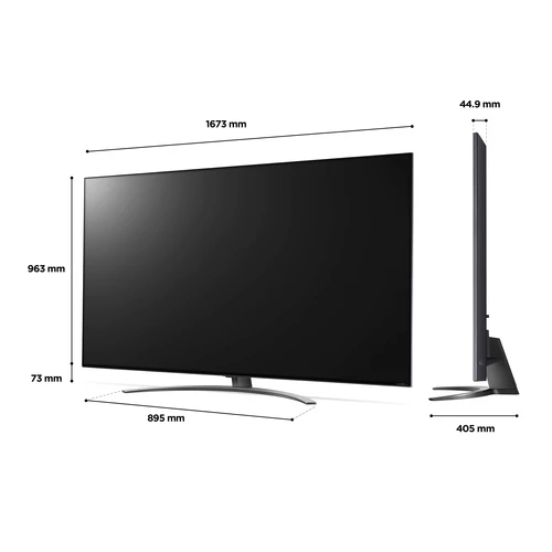 LG 75QNED866QA.AEK TV 190.5 cm (75") 4K Ultra HD Smart TV Wi-Fi Metallic 3