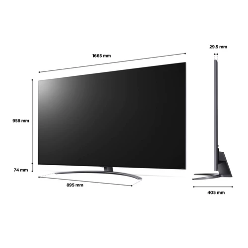 LG 75QNED916QA.AEK TV 190.5 cm (75") 4K Ultra HD Smart TV Wi-Fi Metallic 3