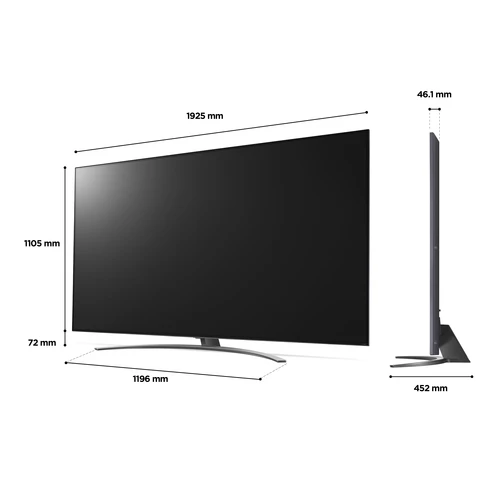 LG 86QNED816QA.AEK Televisor 2,18 m (86") 4K Ultra HD Smart TV Wifi Gris 3