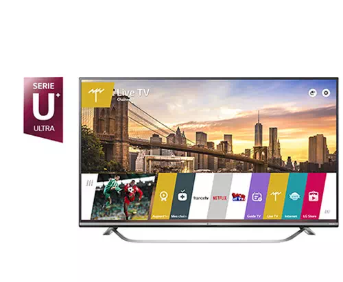 LG 49UF778V TV 124,5 cm (49") 4K Ultra HD Smart TV Wifi Noir, Acier inoxydable