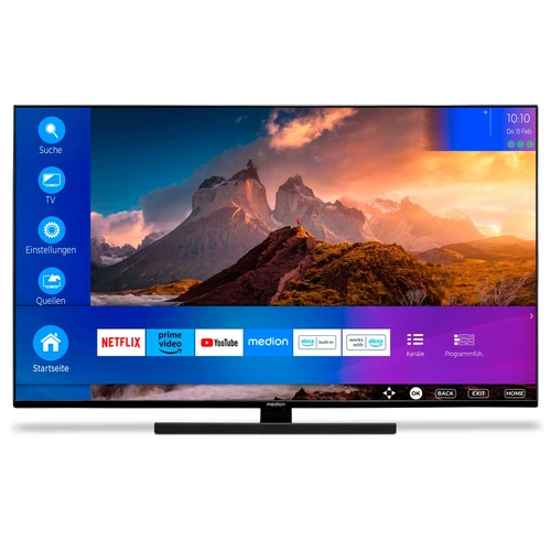 MEDION LIFE X14372 (MD 30985) 109,2 cm (43") 4K Ultra HD Smart TV Wifi Noir 330 cd/m² 0