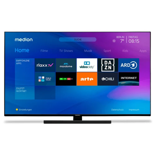 MEDION LIFE X14372 (MD 30985) 109.2 cm (43") 4K Ultra HD Smart TV Wi-Fi Black 330 cd/m² 9