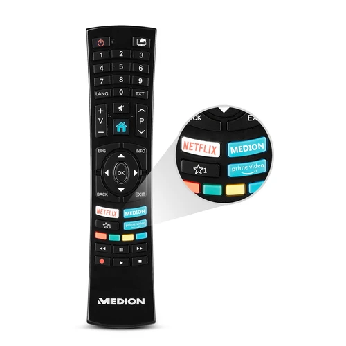MEDION LIFE X15021 127 cm (50") 4K Ultra HD Smart TV Wifi Noir 330 cd/m² 16