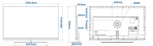 Philips 49HFL7011T/12 hospitality TV 124.5 cm (49") 4K Ultra HD 400 cd/m² Smart TV Grey 45 W 1