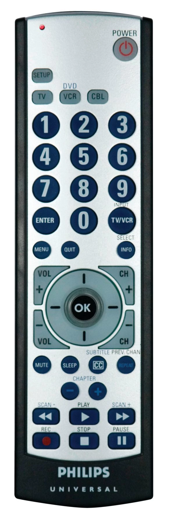 Philips SRU2103S Big button Universal remote control