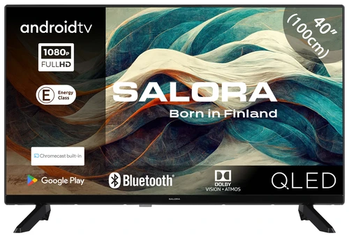 Salora 40QLED320 TV 101.6 cm (40") Full HD Smart TV Wi-Fi Black 220 cd/m² 0