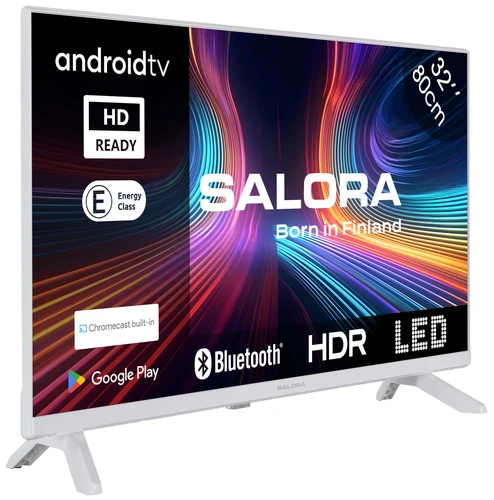 Salora 32HWA555 TV 81.3 cm (32") HD Smart TV Wi-Fi White 250 cd/m² 1