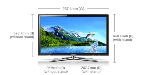 Samsung UE40C7000WK Black, Silver 1