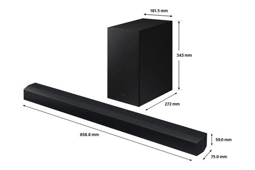 Samsung 65” QN93D Neo QLED 4K Smart TV (2024) and C430 C-Series Soundbar with Subwoofer 3