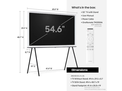 Samsung The Serif QN55LS01TAFXZA TV 139,7 cm (55") 4K Ultra HD Smart TV Wifi Blanc 4