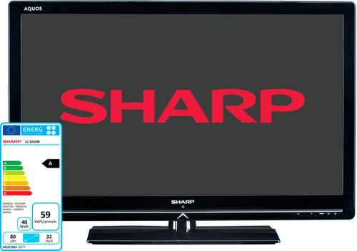 Sharp LC-32LE40E televisión para el sector hotelero 81,3 cm (32") HD 350 cd / m² Negro 20 W 0