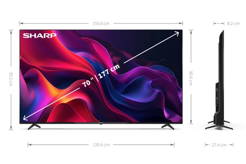 Sharp 70GK4245K Televisor 177,8 cm (70") 4K Ultra HD Smart TV Negro 8