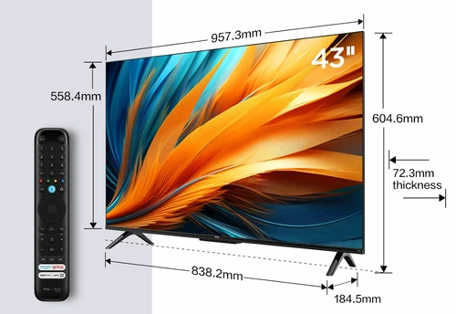 TCL 43PF650 TV 109,2 cm (43") 4K Ultra HD Smart TV Wifi Titane 0