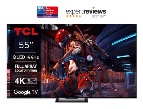 TCL C74 55C743 TV 139,7 cm (55") 4K Ultra HD Smart TV Wifi Titane 1000 cd/m² 0