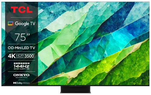 TCL C855 Series 75C855 TV 190,5 cm (75") 4K Ultra HD Smart TV Wifi Noir 3500 cd/m² 0