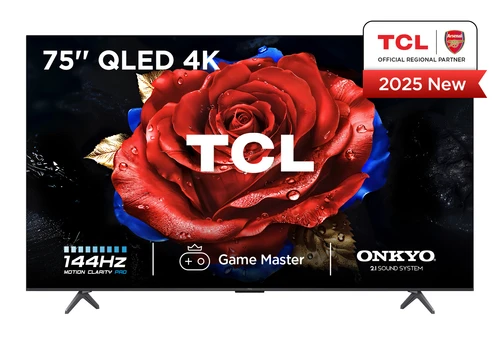 TCL 75T8C-UK Televisor 190,5 cm (75") 4K Ultra HD Smart TV Wifi Metálico 350 cd / m² 0