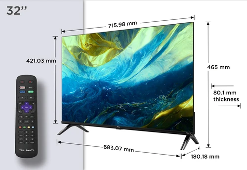 TCL 32RS550K TV 81.3 cm (32") Smart TV Wi-Fi Titanium 9