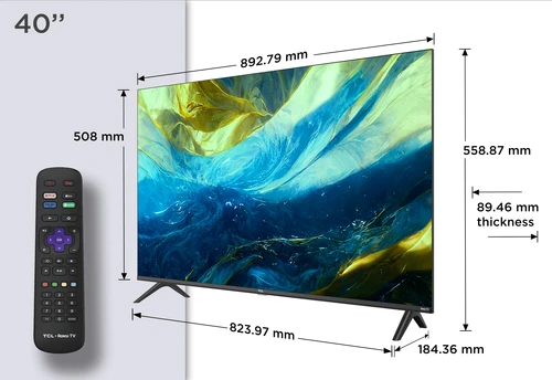 TCL 40RS550K Televisor 101,6 cm (40") Smart TV Wifi Titanio 9