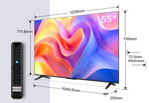 TCL 55PF650K Televisor 139,7 cm (55") 4K Ultra HD Smart TV Wifi Titanio 18