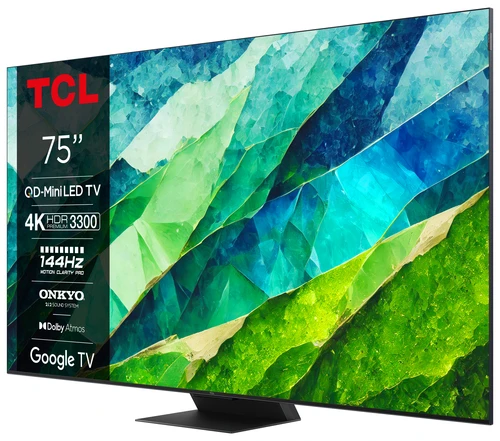TCL C855 Series 75C855 TV 190,5 cm (75") 4K Ultra HD Smart TV Wifi Noir 3500 cd/m² 1
